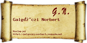 Galgóczi Norbert névjegykártya