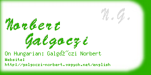 norbert galgoczi business card